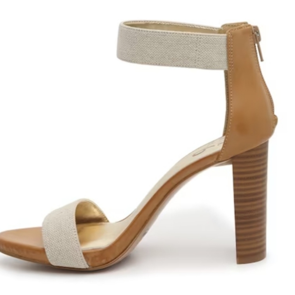Mix No. 6 Tan, off white high heels size 10